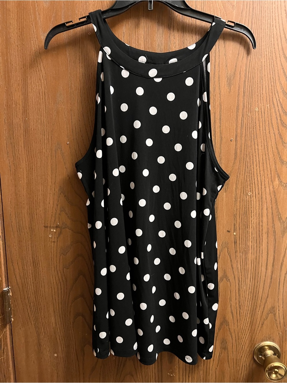 Torrid Black & White Polka Dot Sleeveless Tank